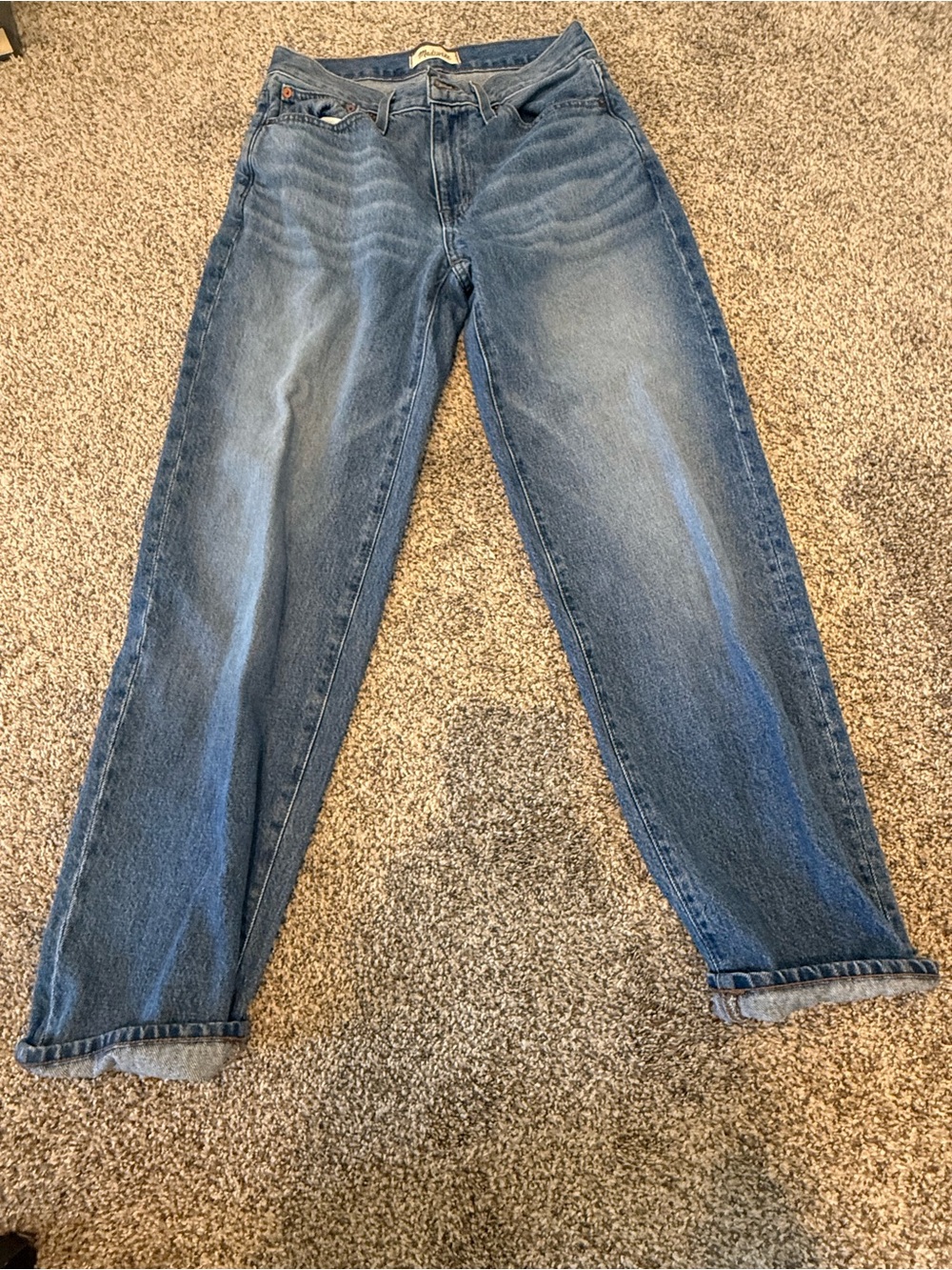 Madewell Relaxed Mid-Blue Boyfriend Jeans